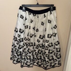 Elegant Black and White Butterfly Skirt